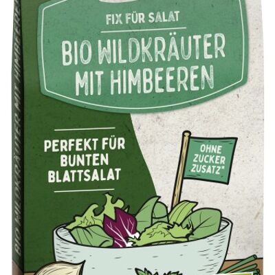 BIO Beltane Fix for salad wild herbs with raspberries 10 pieces tray