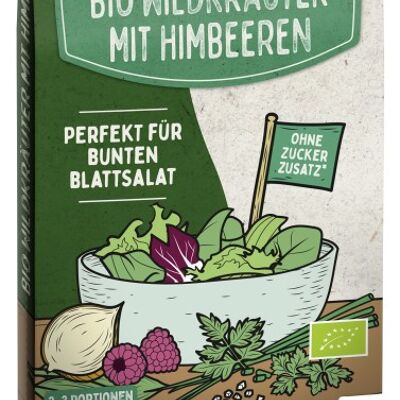 BIO Beltane Fix für Salat Wildkräuter mit Himbeeren 10er Tray