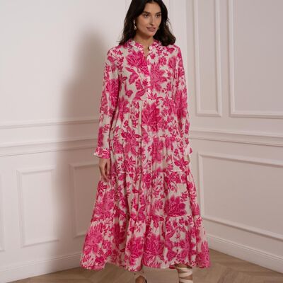 Robe longue Saint-Tropez en soie - CK08112