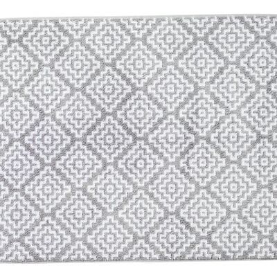 DAILY SHAPES BOHO bath rug 50x70cm Silver / Bright White