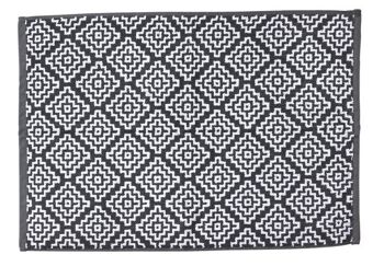 DAILY SHAPES BOHO tapis de bain 50x70cm Anthracite/Blanc brillant 1