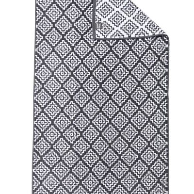 DAILY SHAPES BOHO Drap de bain 70x140cm Anthracite/Blanc Brillant