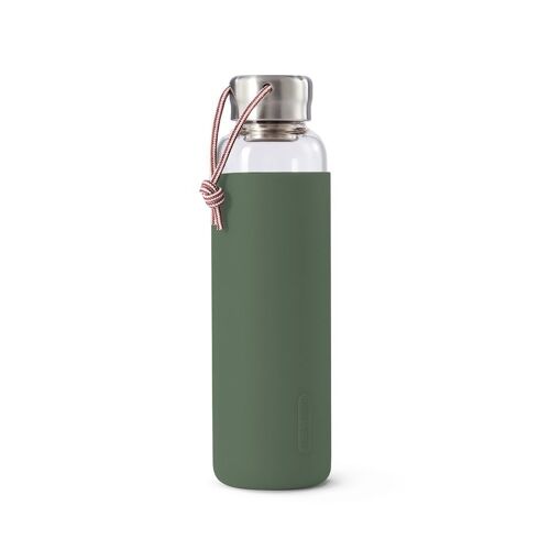 BLACK + BLUM Glass Water Bottle 600ml Olive