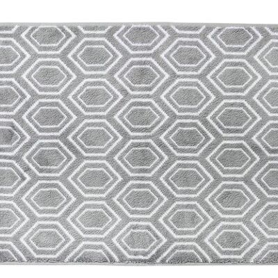 DAILY SHAPES ETHNO bathroom rug 50x70cm Silver / Bright White