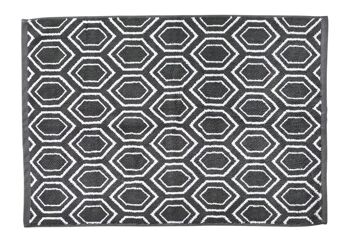 DAILY SHAPES ETHNO tapis de bain 50x70cm Anthracite/Blanc brillant 1