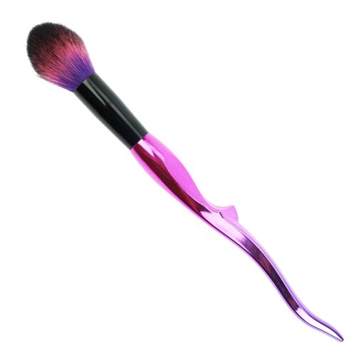 Puderpinsel "Pink/Schwarz" feines Synthetik-Haar, Länge 19,5 cm