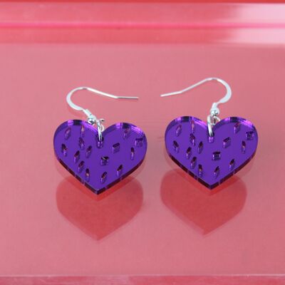 Love sprinkles earrings - acrylic & sterling silver