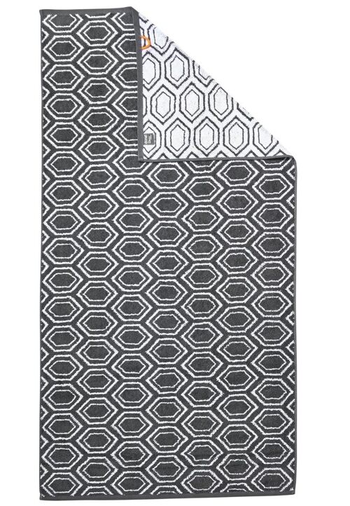 DAILY SHAPES ETHNO Duschtuch 70x140cm Anthracite/Bright White