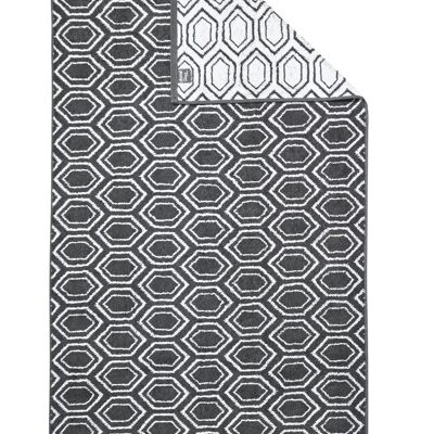 DAILY SHAPES ETHNO Duschtuch 70x140cm Anthracite/Bright White