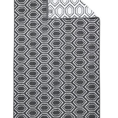 DAILY SHAPES ETHNO Duschtuch 70x140cm Anthracite/Bright White