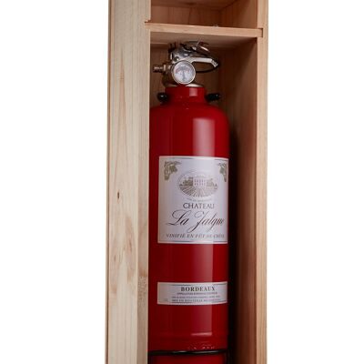 Saint Valentin - Coffret vin rouge Extincteur/ Fire extinguisher / Feuerlöscher