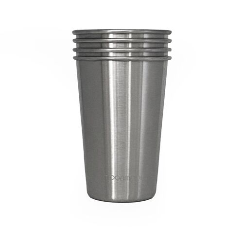 Stainless Steel Cups | 4 Set of 500ml Reusable Tumblers