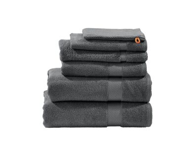 Gant de toilette DELUXE 16x21cm anthracite 2