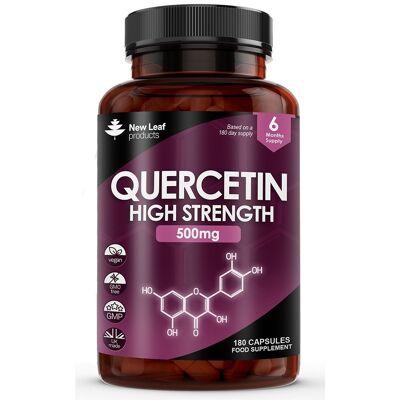 Suplementos antioxidantes de alta resistencia de quercetina de 500 mg (suministro para 6 meses)