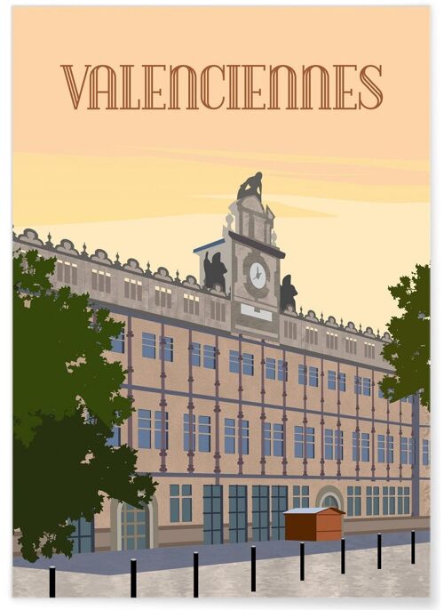 Affiche illustration de la ville de Valenciennes