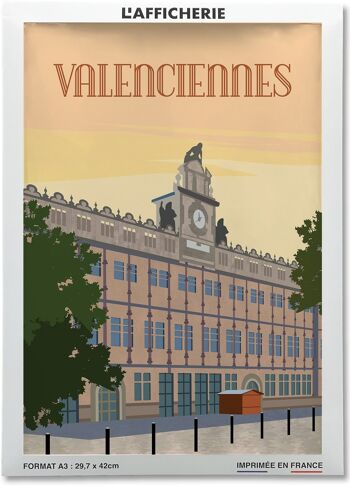 Affiche illustration de la ville de Valenciennes 2