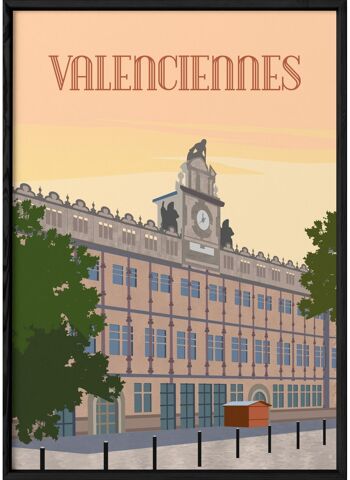 Affiche illustration de la ville de Valenciennes 3
