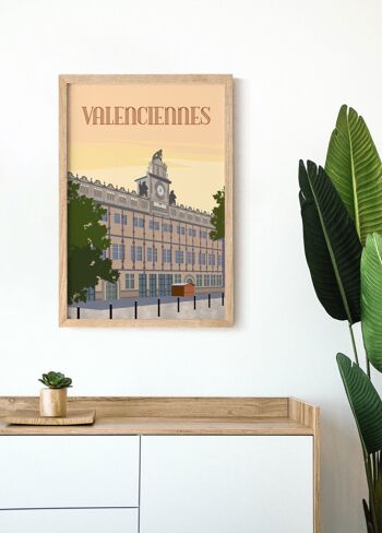 Affiche illustration de la ville de Valenciennes 4