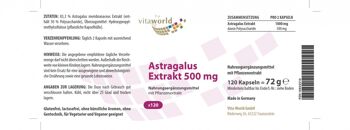 Extrait d'astragale 500 mg (120 gélules) 2