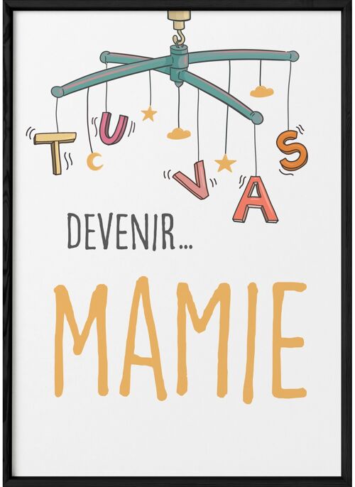 Affiche "Tu vas devenir MAMIE"