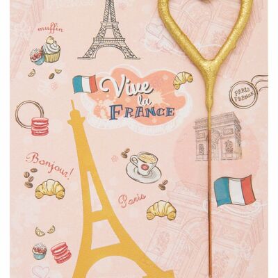 Mini carte merveille "Bonjour de FRANCE"