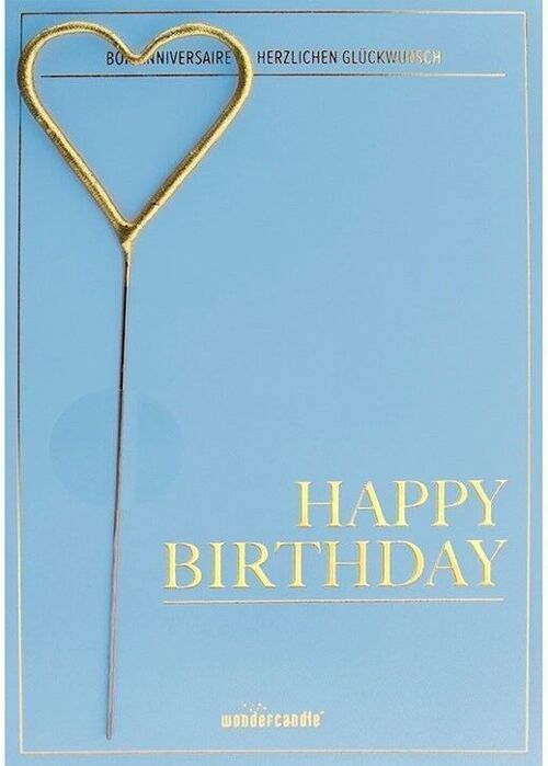 Happy Birthday blau Deluxe Classic Wondercard