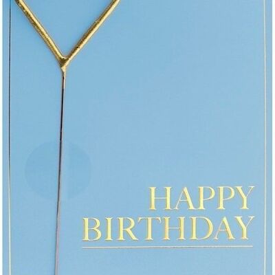 Happy Birthday Blue Deluxe Classic Wondercard