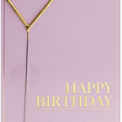 Feliz cumpleaños rosa Deluxe Classic Wondercard