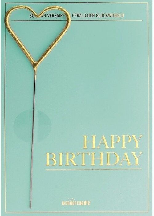 Happy Birthday grün Deluxe Classic Wondercard