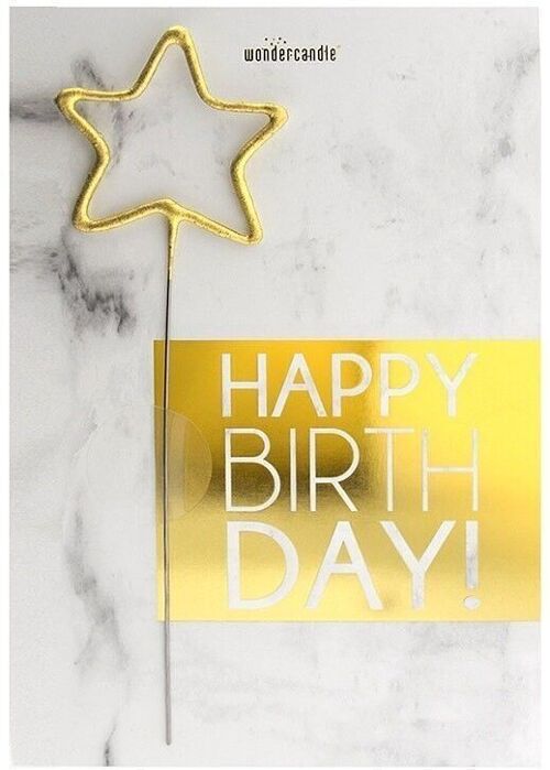 Happy Birthday Marmor Marble Classic Wondercard