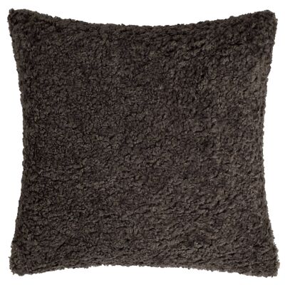 Boucle Cushion in Dark Grey, 45cm x 45cm Looped Yarn Pillow