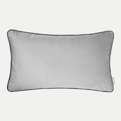 Light Grey Rectangle Velvet Cushion