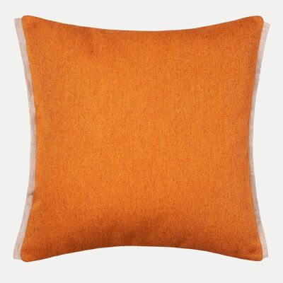 Orange Cushion Cover with Edge Detailing