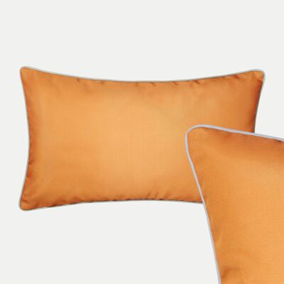 Rectangle Orange Outdoor Cushion Cover with Edge Piping