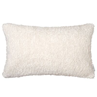 Rectangular Boucle Cushion Cover in Off White (30cm x 50cm) - 1