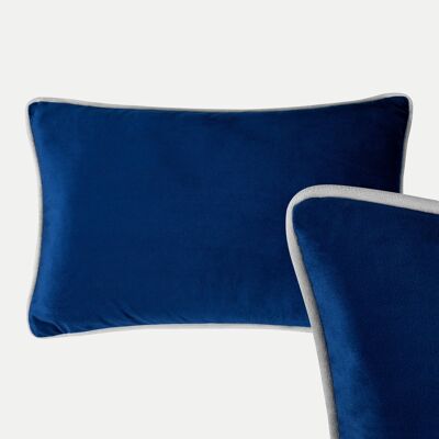 Royal Blue Velvet Rectangle Cushion