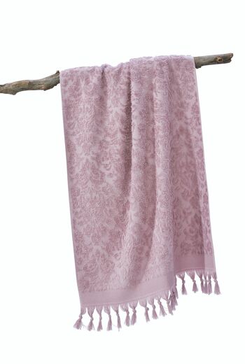 Serviette PROVENCE ORNAMENTS 50x100cm Vieux Rosé 2