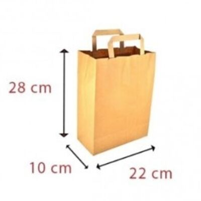 Brown kraft paper shopping bag Size 1