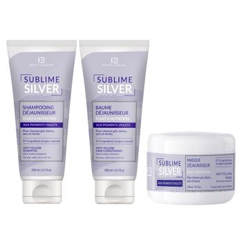 SUBLIME SILVER - Routine - Shampooing 200 ml + Baume 200 ml + Masque 250 ml 1