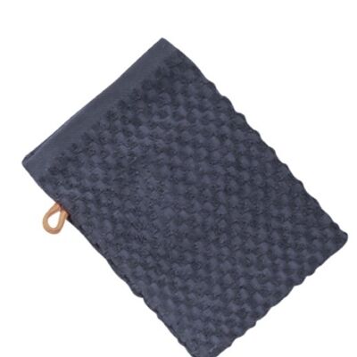 PROVENCE HONEYCOMB Waschhandschuh 15x20cm Anthracite