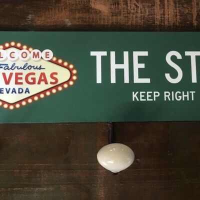 Rastrelliera a 3 ganci "Las Vegas the Strip" 37x10 cm