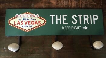 3 patères "Las Vegas le Strip" 37x10 cm