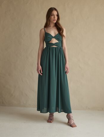 Robe Maxi Amelia vert émeraude 1