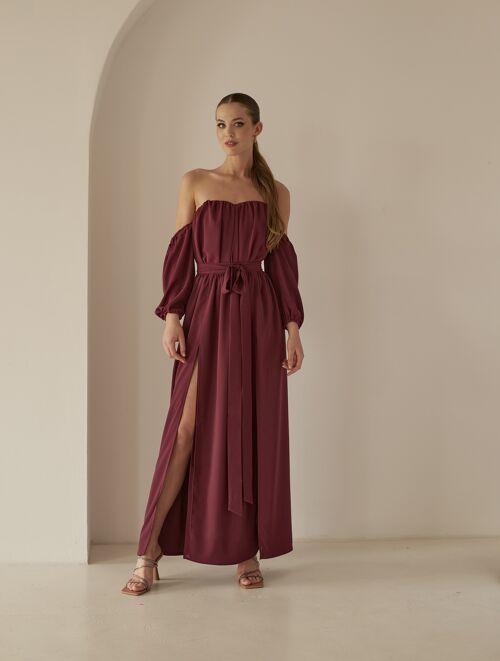 Xenia Maxidress burgundy