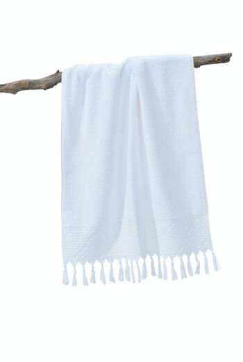 Serviette PROVENCE BOHÉME 50x100cm Blanc Brillant 2