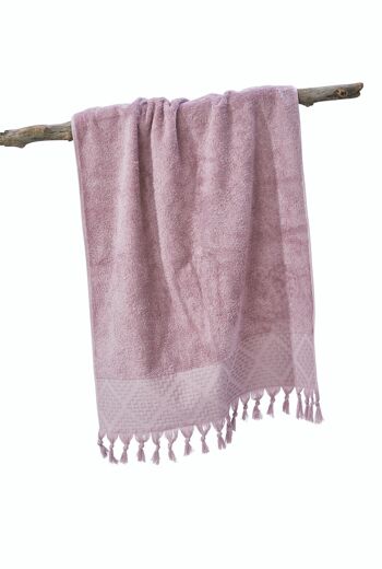 Serviette PROVENCE BOHÉME 50x100cm Vieux Rosé 2