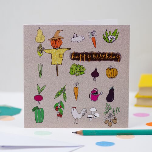 'Veggie Patch' Birthday Card