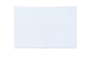 Tapis de salle de bain STYLE SKULL 50x70cm Blanc brillant 1