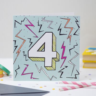 '4.' Geburtstagskarte