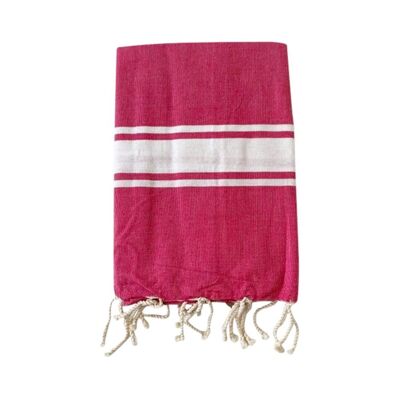 Traditional fouta Kozo fuchsia 100x200cm